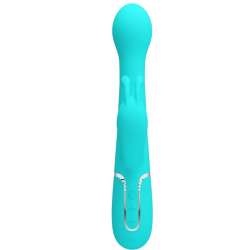 PRETTY LOVE DEJON VIBRADOR RABBIT 3 EN 1 MULTIFUNCIoN VERDE AGUA