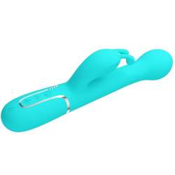 PRETTY LOVE DEJON VIBRADOR RABBIT 3 EN 1 MULTIFUNCIoN VERDE AGUA