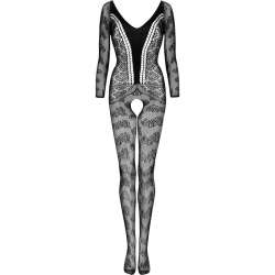 LIVCO CORSETTI FASHION CORDILL LC 17357 BODYSTOCKING CROTCHLESS NEGRO TALLA uNICA