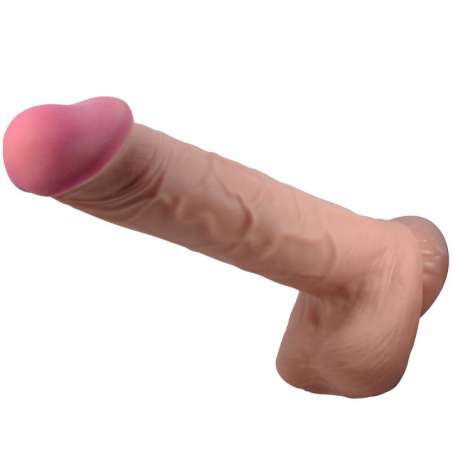 PRETTY LOVE SLIDING SKIN SERIES DILDO REALiSTICO CON VENTOSA PIEL DESLIZANTE MORENO 26 CM