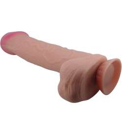 PRETTY LOVE SLIDING SKIN SERIES DILDO REALiSTICO CON VENTOSA PIEL DESLIZANTE MORENO 26 CM