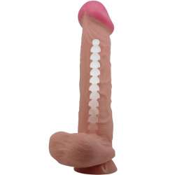 PRETTY LOVE SLIDING SKIN SERIES DILDO REALiSTICO CON VENTOSA PIEL DESLIZANTE MORENO 26 CM