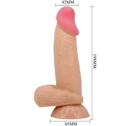 PRETTY LOVE SLIDING SKIN SERIES DILDO REALiSTICO CON VENTOSA PIEL DESLIZANTE 194 CM