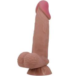 PRETTY LOVE SLIDING SKIN SERIES DILDO REALiSTICO CON VENTOSA PIEL DESLIZANTE MORENO 194 CM