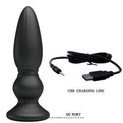 MR PLAY VIBRADOR POTENTE CONTROL REMOTO ANAL PLUG NEGRO