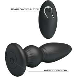 MR PLAY VIBRADOR POTENTE CONTROL REMOTO ANAL PLUG NEGRO