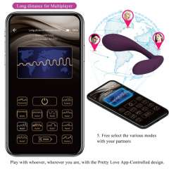 PRETTY LOVE BAIRD G SPOT 12 VIBRACIONES RECARGABLE LILA APP