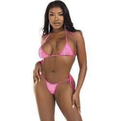 LEG AVENUE BIKINI DIAMANTES FUCSIA