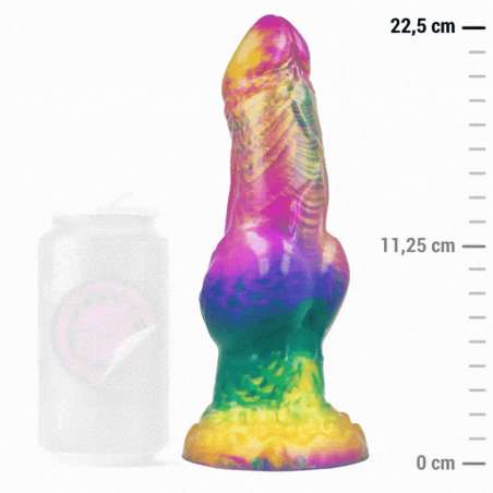 EPIC IRIS DILDO CON TESTiCULOS ARCOiRIS DE PLACER