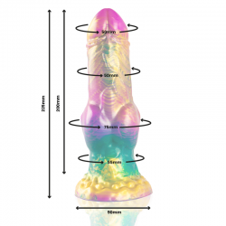 EPIC IRIS DILDO CON TESTiCULOS ARCOiRIS DE PLACER