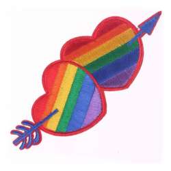 PRIDE PARCHE CORAZoN BANDERA LGBT