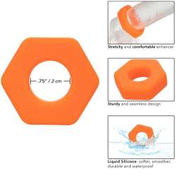 CALIFORNIA EXOTICS ALPHA ANILLO PROLONG SEXGONO NARANJA