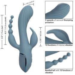 CALIFORNIA EXOTICS VIBRADOR TRIPLE eXTASIS GRIS