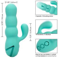 CALIFORNIA EXOTICS DEL MAR DIVA VIBRADOR RABBIT VERDE AGUA BY CALIFORNIA DREAMING