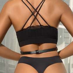 SUBBLIME ARNeS DE PECHO CADENAS CUERO NEGRO TALLA uNICA