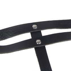 SUBBLIME CINTURON DE CADENAS ANILLAS CUERO NEGRO TALLA uNICA