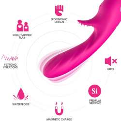 ARMONY ROMANCE VIBRADOR CON ESTIMULADOR FUCSIA