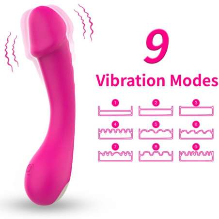 ARMONY DILDO VIBRADOR PUNTO G SILICONA FUCSIA