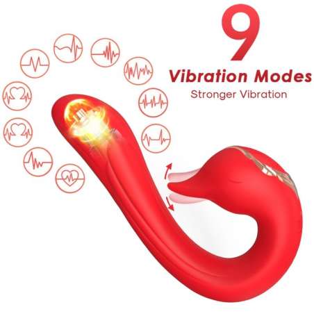 ARMONY DELFIN VIBRADOR MULTIPOSICION EFECTO CALOR ROJO