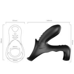 ARMONY RANGER ANILLO DOBLE VIBRADOR PAREJA NEGRO