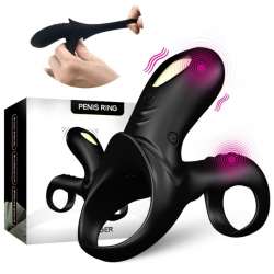 ARMONY RANGER ANILLO DOBLE VIBRADOR PAREJA NEGRO