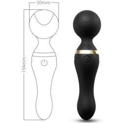 ARMONY FREEZA MASAJEADOR VIBRADOR CABEZA FLEXIBLE NEGRO