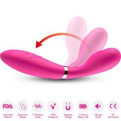 ARMONY Y WAND MASAJEADOR VIBRADOR CABEZA DOBLE FUCSIA