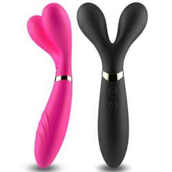 ARMONY Y WAND MASAJEADOR VIBRADOR CABEZA DOBLE FUCSIA