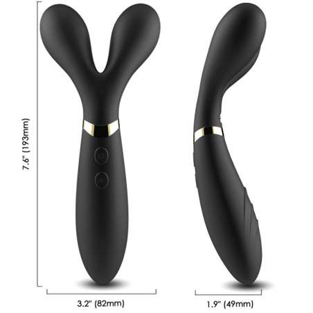 ARMONY Y WAND MASAJEADOR VIBRADOR CABEZA DOBLE NEGRO