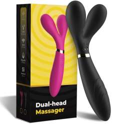 ARMONY Y WAND MASAJEADOR VIBRADOR CABEZA DOBLE NEGRO