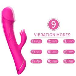 ARMONY DILDO VIBRADOR RABBIT SILICONA FUCSIA