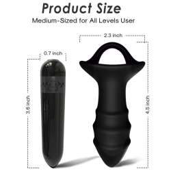 ARMONY KYLIN DEDAL VIBRADOR PLUG ANAL CONTROL REMOTO NEGRO