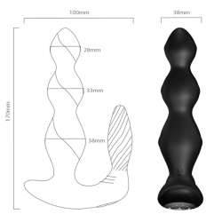 ARMONY MANFUN VIBRADOR ESTIMULADOR PLUG ANAL CONTROL REMOTO NEGRO