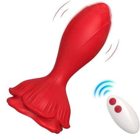 ARMONY ROSA VIBRADOR PLUG ANAL PEQUENO CONTROL REMOTO ROJO