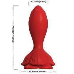 ARMONY ROSA VIBRADOR PLUG ANAL PEQUENO CONTROL REMOTO ROJO