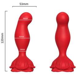 ARMONY ROSA VIBRADOR PLUG ANAL CONTROL REMOTO ROJO