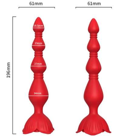 ARMONY ROSA VIBRADOR PAGODA PLUG ANAL ROJO