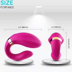 ARMONY CRESCENT VIBRADOR PAREJA CONTROL REMOTO FUCSIA