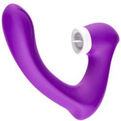 ARMONY SECRETKISS ESTIMULADOR CON LENGUA CLITORIS VIBRADOR CURVO VIOLETA