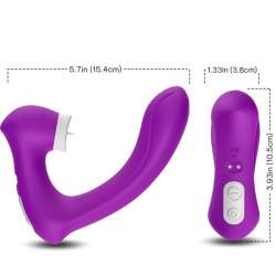 ARMONY SECRETKISS ESTIMULADOR CON LENGUA CLITORIS VIBRADOR CURVO VIOLETA