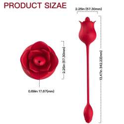 ARMONY ROSA VIBRADOR ESTIMULADOR CLiTORIS CON COLA 10 MODOS ROJO