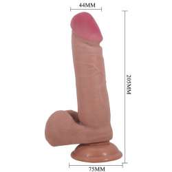 PRETTY LOVE SLIDING SKIN SERIES DILDO REALiSTICO CON VENTOSA PIEL DESLIZANTE MULATO 205 CM