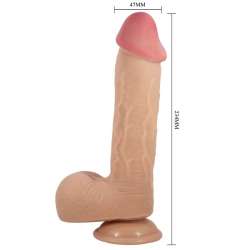 PRETTY LOVE SLIDING SKIN SERIES DILDO REALiSTICO CON VENTOSA PIEL DESLIZANTE NATURAL 234 CM