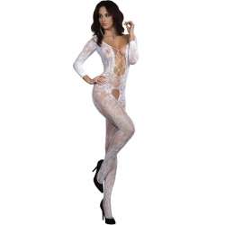 LIVCO CORSETTI FASHION ZITA LC 17199 BODYSTOCKING CROTCHLESS BLANCO TALLA uNICA