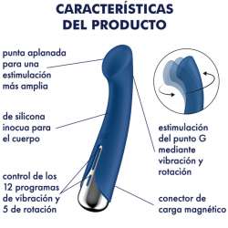 SATISFYER SPINNING G SPORT 1 VIBRADOR ROTADOR AZUL