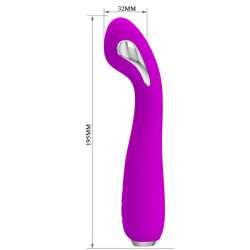 PRETTY LOVE HECTOR VIBRADOR ELECTROSHOCK RECARGABLE IMPERMEABLE MORADO