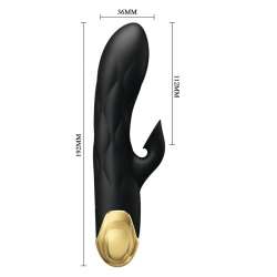 PRETTY LOVE VIBRADOR DE LUJO BANADO EN ORO RECARGABLE NEGRO