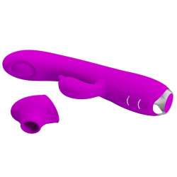 PRETTY LOVE REGINA VIBRADOR SUCCIONADOR RECARGABLE MORADO