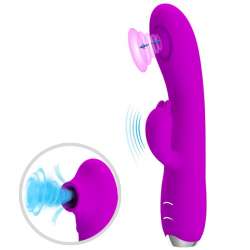 PRETTY LOVE REGINA VIBRADOR SUCCIONADOR RECARGABLE MORADO