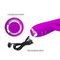 PRETTY LOVE REGINA VIBRADOR SUCCIONADOR RECARGABLE MORADO